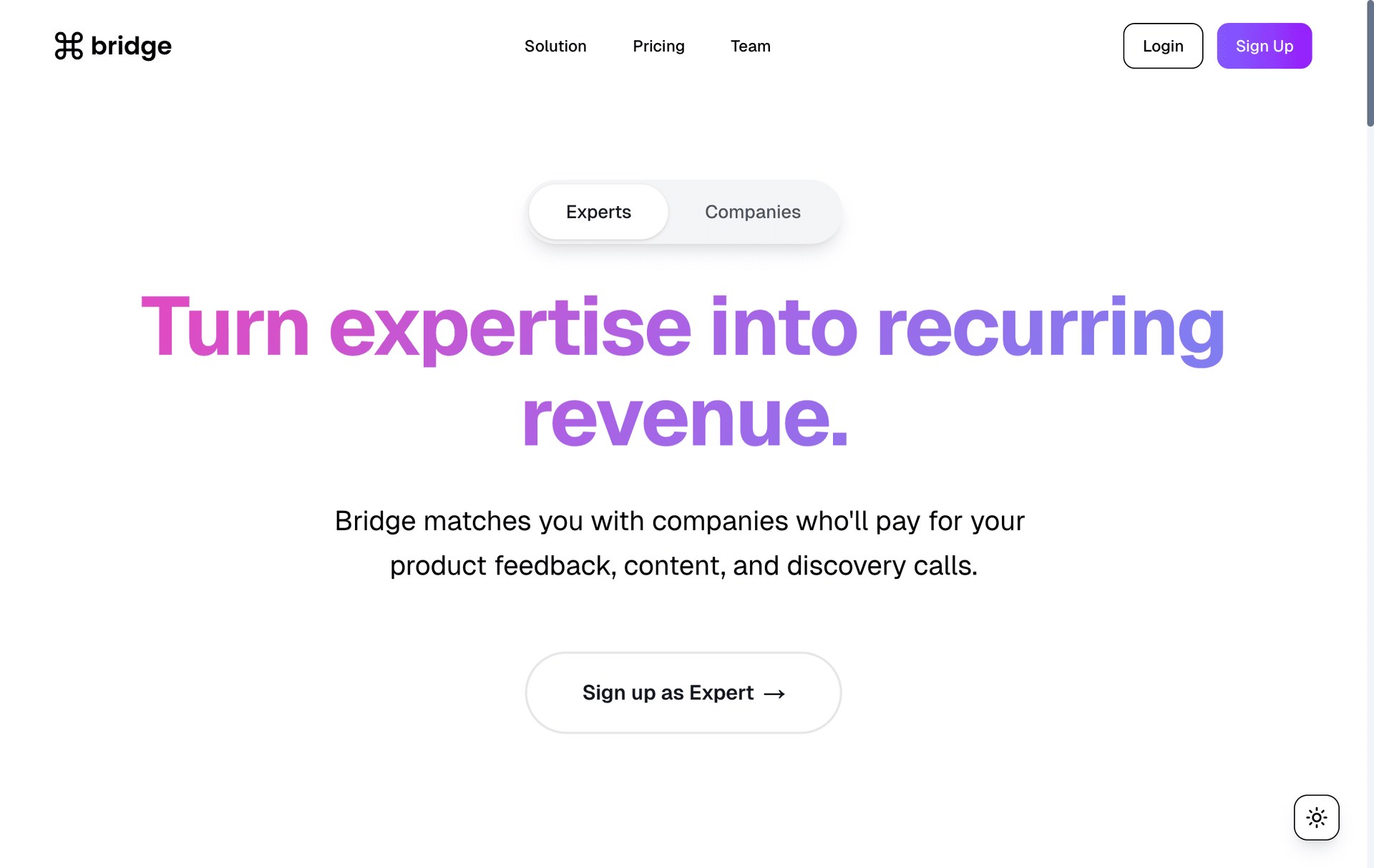 Bridge website preview