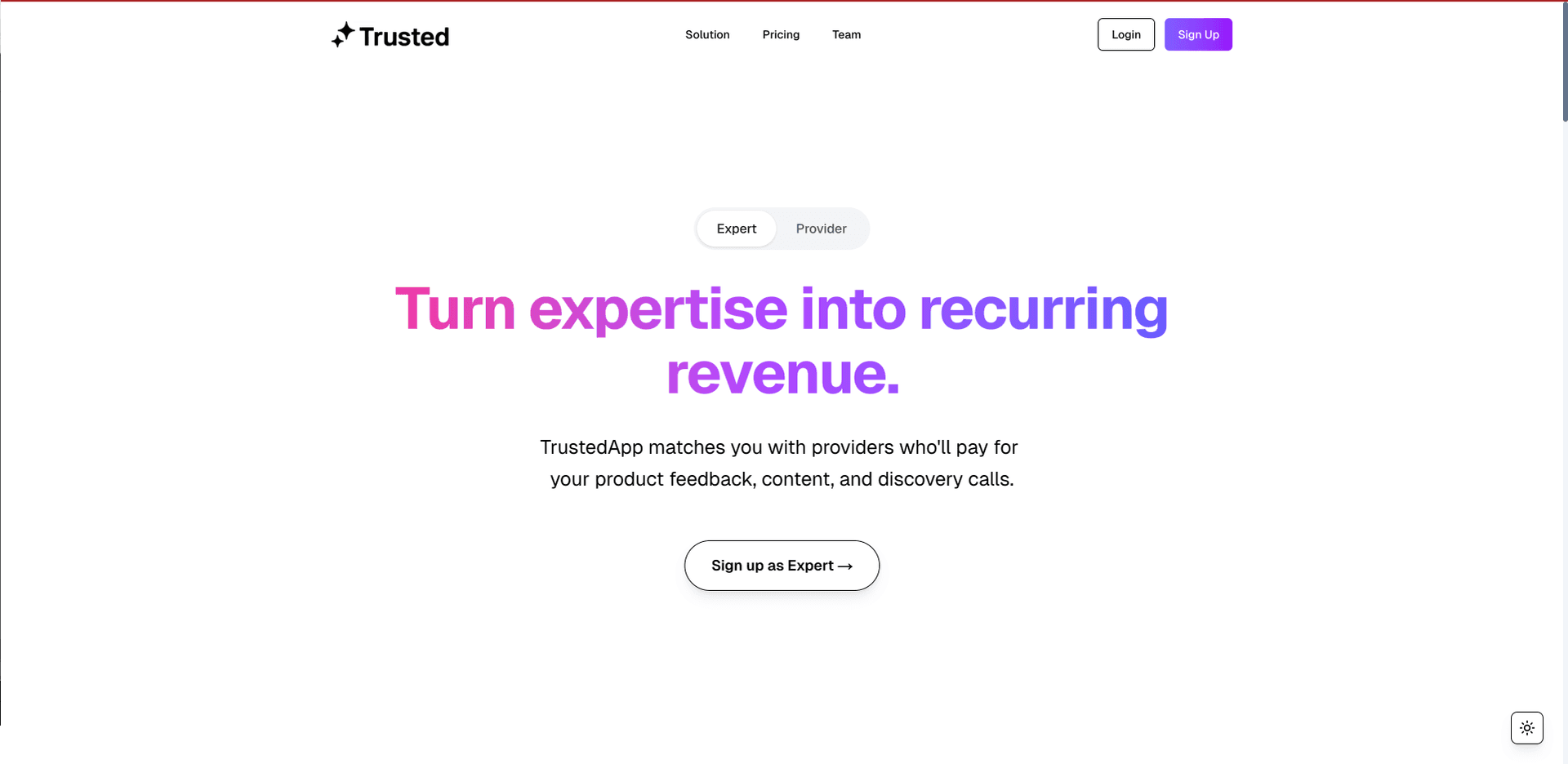TrustedApp website preview